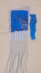 Respirar, brodat sobre tela de cotó