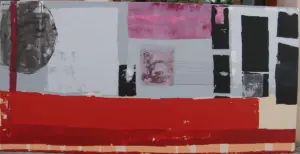 Cosint fragments A, mixta sobre tela, 97x390 cm