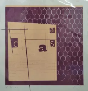 Serigrafia 1, Serigrafia sobre paper, 35x35 cm