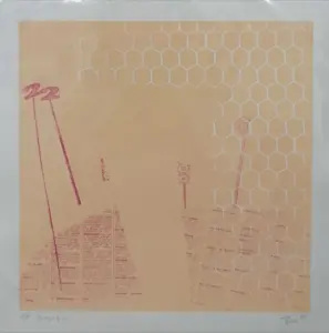 Serigrafia 2, Serigrafia sobre paper, 35x35 cm