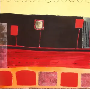 Apunts de vida 1, mixta sobre tela, 80x80 cm