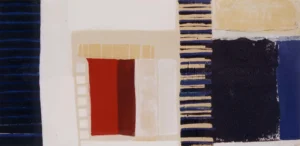 Numeros 7 i 9 d'un carrer, mixta sobre tela, 97x195 cm