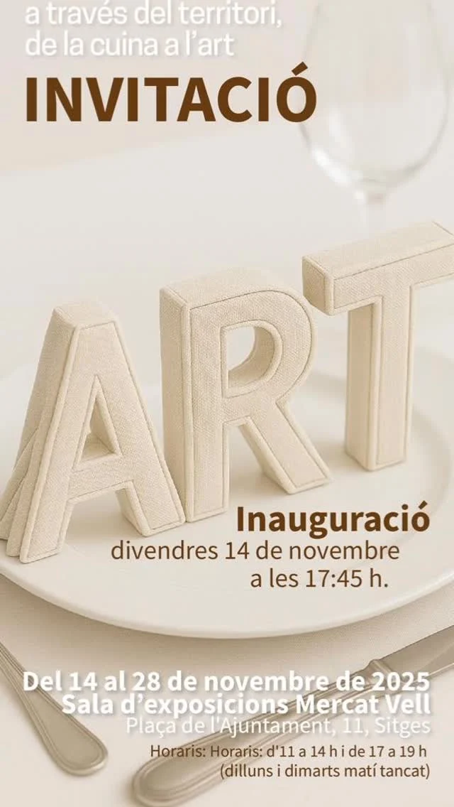 Divendres s'inaugura a Sitges una exposició on hi tinc un obra.
@culturasitges #artigastronomia #artcontemporani #exposicio