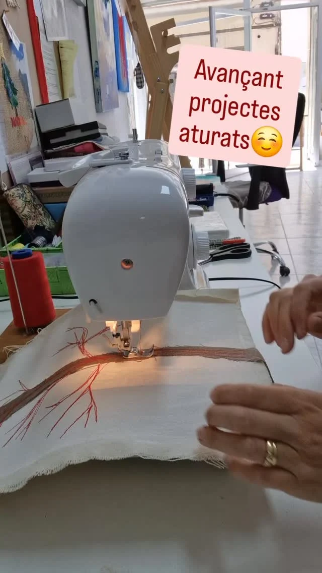 Reprenent projectes aturats per endreçar la ment.
#artetextil#nousprojectes #arttèxtil